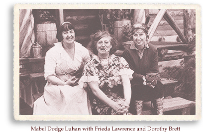 Mabel Dodge Luhan, Frieda Lawrence and Dorothy Brett in Taos, NM