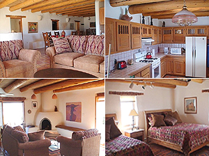 Taos New Mexico private vacation rental home is fully and beuatifully furnished for your comfort and convenience.