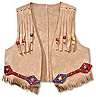A child's fringed cowboy style vest, popular in the 1950s.