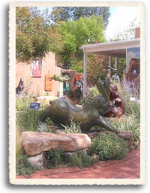 The whole world is an art gallery on Santa Fe's Canyon Road, where front yards are sculpture gardens and 200 year old homes are art galleries